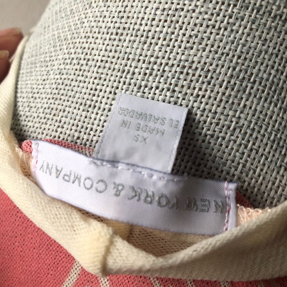 New York & Company Mesh Blouse with front tie - Picture 3 of 4